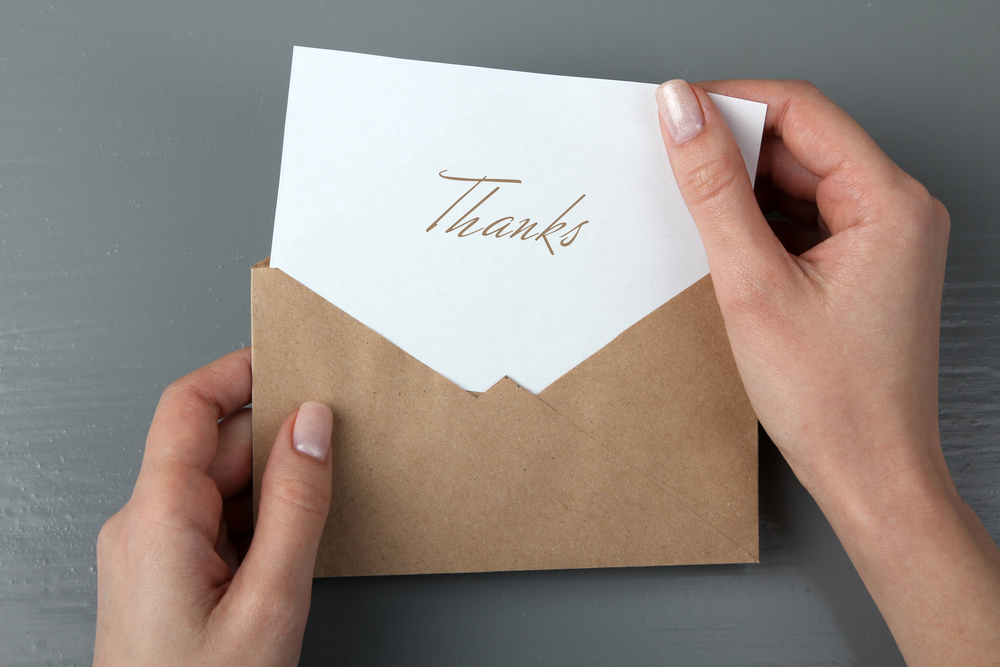 "Thank You" card for an engagement gift